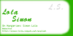 lola simon business card